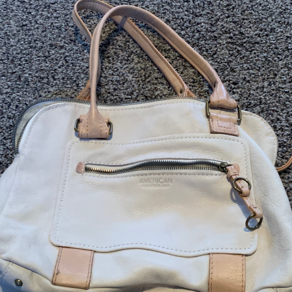 American White and Pink Shoulder Bag